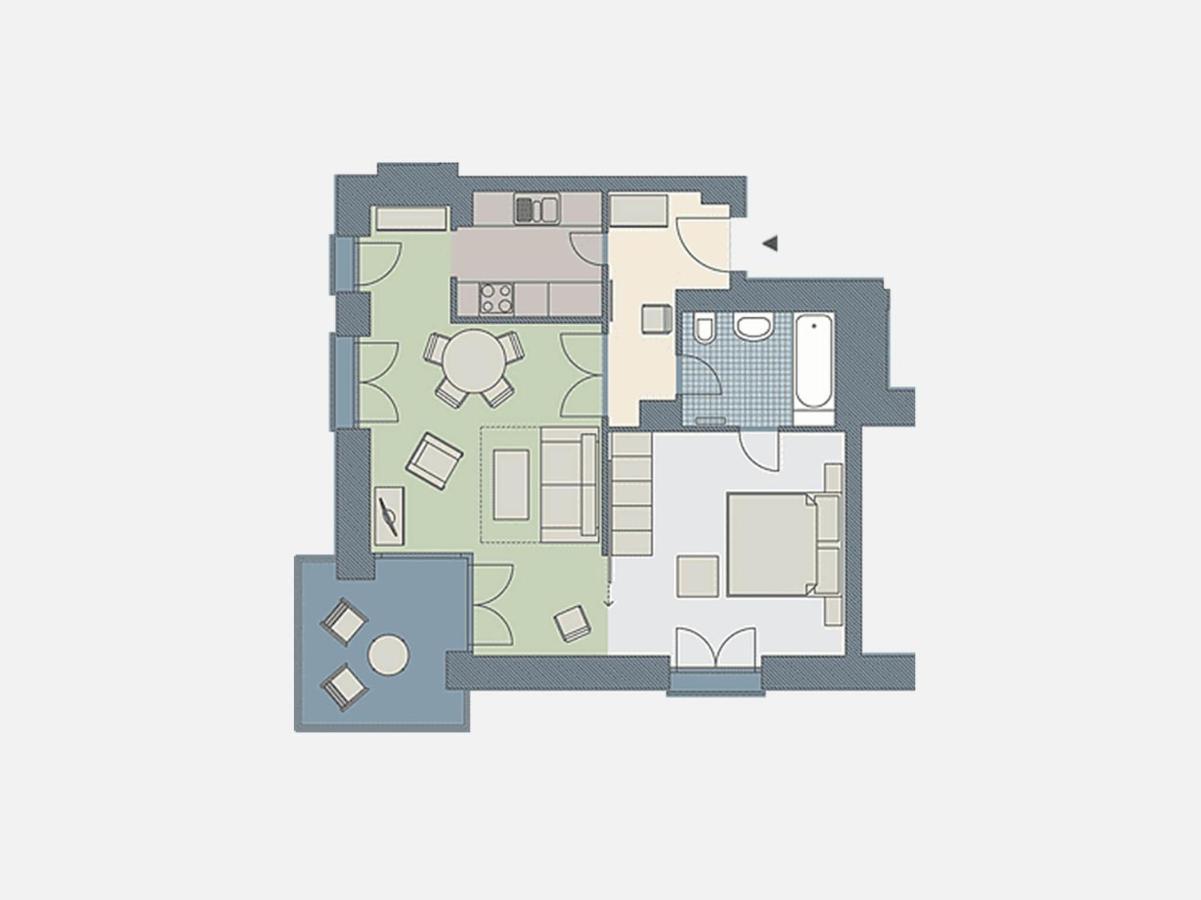 Apartment Kaiservillen - Mit 1 Schlafzimmer Und Balkon D105 *